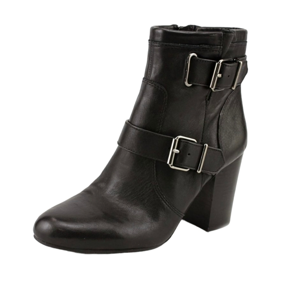 Vince Camuto Women Simlee Ankle Leather High Heels Moto Shoes Boots sz 10M